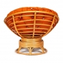 Кресло из ротанга «Папасан» (Papasan 23/01B Honey мёд) + Подушка (ткань оранжевая)